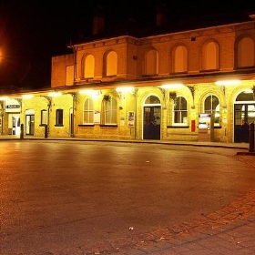 Aldershot railway station by night - Secret Pilgrim