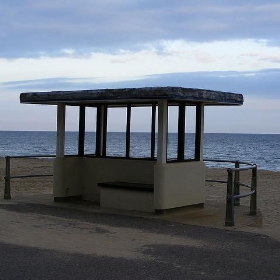 Beach Shelter at Bournemouth - Pimlico Badger