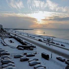 Brighton snow sunrise - neate photos