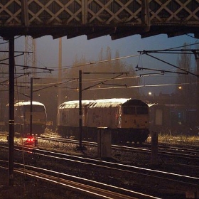 Two locomotives asleep at Doncaster - AdamKR