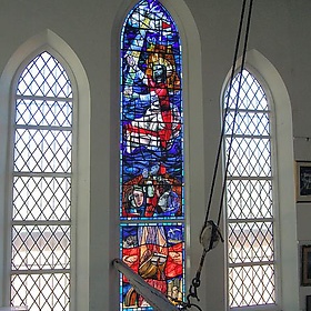 Stained Glass Window, The Fishermans' Museum, Hastings - Sussex. - Jim Linwood