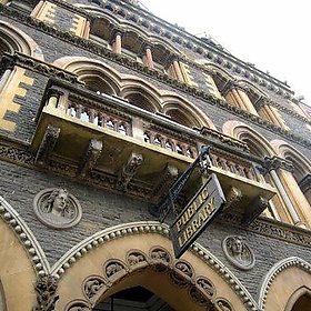 Close-up of the Hereford Museum and Art Gallery - The Sly Gentleman
