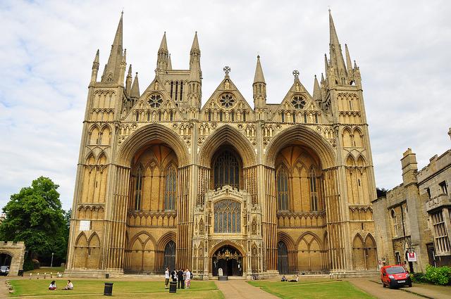 Front of Peterborough cathedral