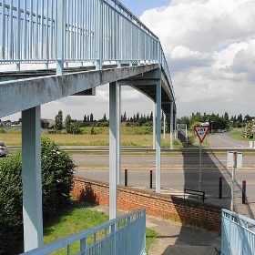 Footbridge over A30 at Ashford - Maxwell Hamilton