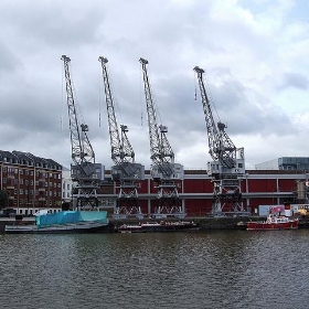 Cargo cranes, Prince's Wharf, Bristol - pandrcutts
