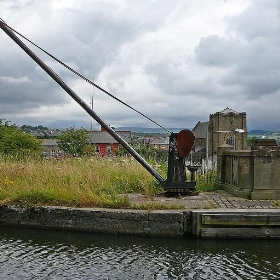 Crane by the Leeds and Liverpool Canal, Burnley - Tim Green aka atoach