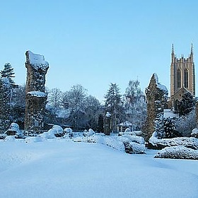 Abbey gardens snow in Bury St Edmunds - portableantiquities