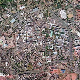 aerial view of coventrys city center - dorvak