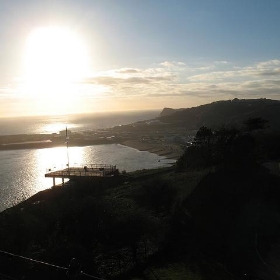 Dover Port as the sun sets...  around 3PM.. - Jake Keup