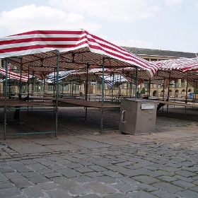 Piece hall - empty market stalls - burge5000