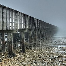 Low tide and fog - Powder Point Bridge - joiseyshowaa