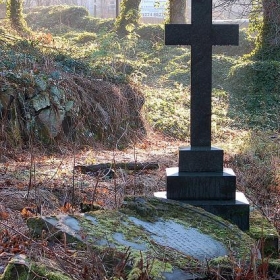 Cross and fallen headstone - Paul Stevenson