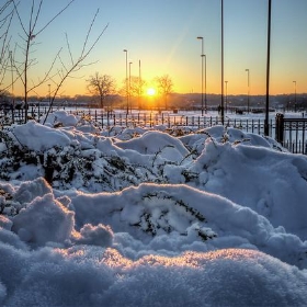 Snow top sunset - Caza_No_7