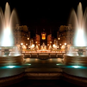 Mirror Pool (Trafalgar Square), London - flatworldsedge