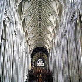 Further up the Great Nave, Winchester Cathedral - Margaret Anne Clarke