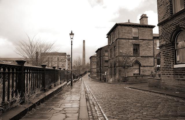 The old streets of Saltaire Village