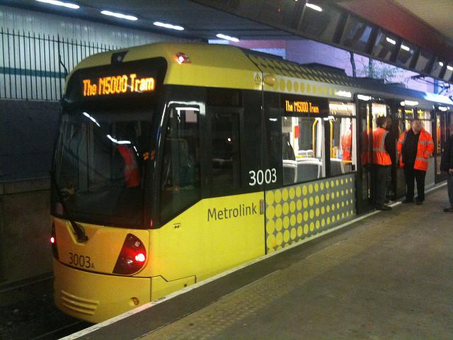 New-style tram spotted at Bury station...