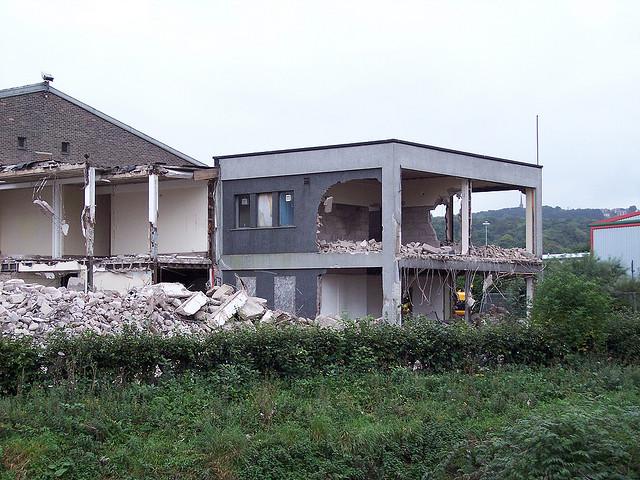 Demolition on Queensway North, Gateshead.