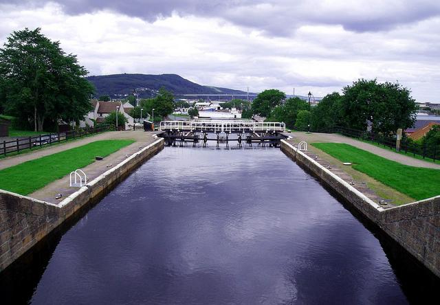 Caledonian Canal at Muirtown Locks Inverness Scotland